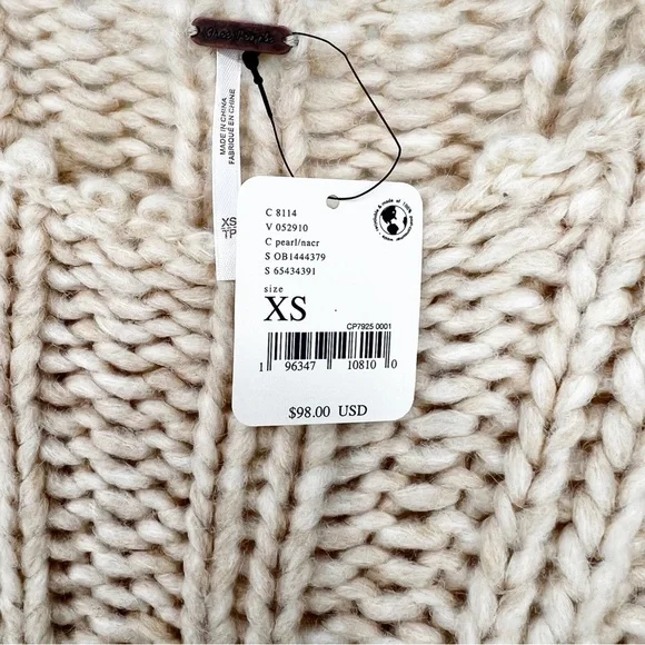 NWT Free People Be There Pullover Sweater in Pearl, XS - Picture 10 of 14
